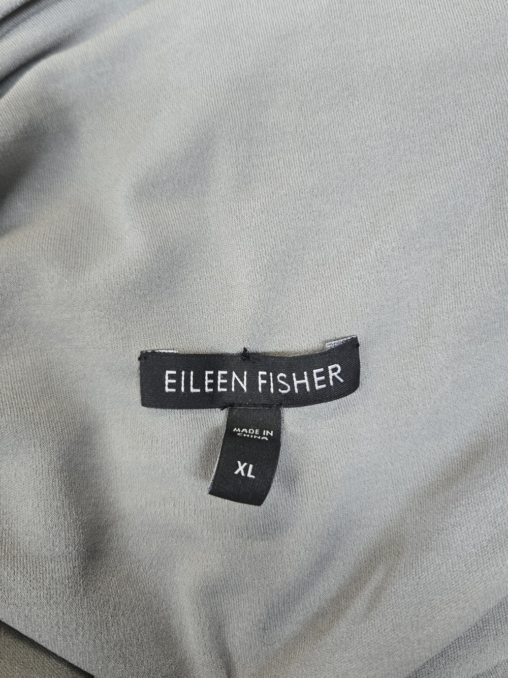Eileen Fisher Gray Sleeveless Draped Tank - Picture 4 of 7